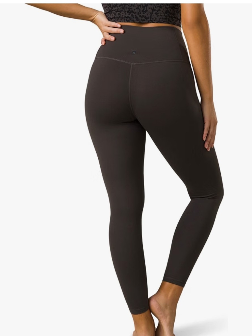 Prana Brown High-Waisted Athletic Yoga Stretch Leggings Size M (Made In USA)
